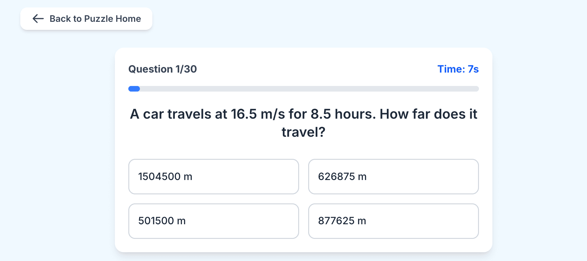Time, Speed & Distance puzzle
